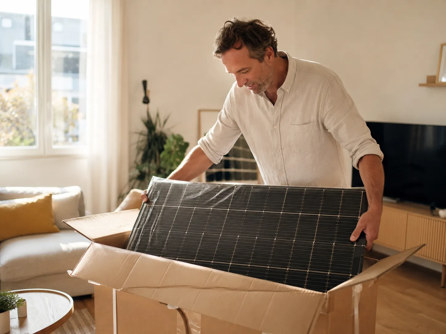 Déballage du kit solaire Plug and Play